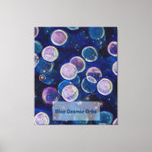 Blauwe kosmische Orbs Canvas Afdruk (Voorkant)