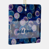 Blauwe kosmische Orbs Keramisch Ornament (Rechts)