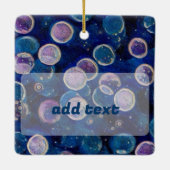 Blauwe kosmische Orbs Keramisch Ornament (Achterkant)