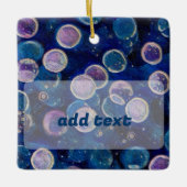 Blauwe kosmische Orbs Keramisch Ornament (Voorkant)