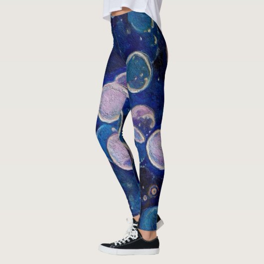 Blauwe kosmische Orbs Leggings (Links)