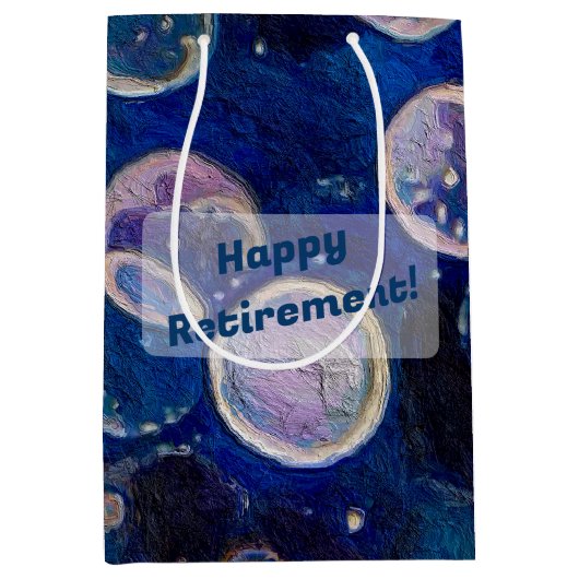 Blauwe kosmische Orbs Medium Cadeauzakje (Voorkant)