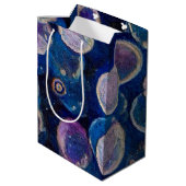 Blauwe kosmische Orbs Medium Cadeauzakje (Achterkant Gekanteld)