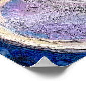 Blauwe kosmische Orbs Poster (Hoek)