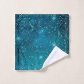Blauwe kosmische ruimte sterhemel bad handdoek (Wasdoekje)