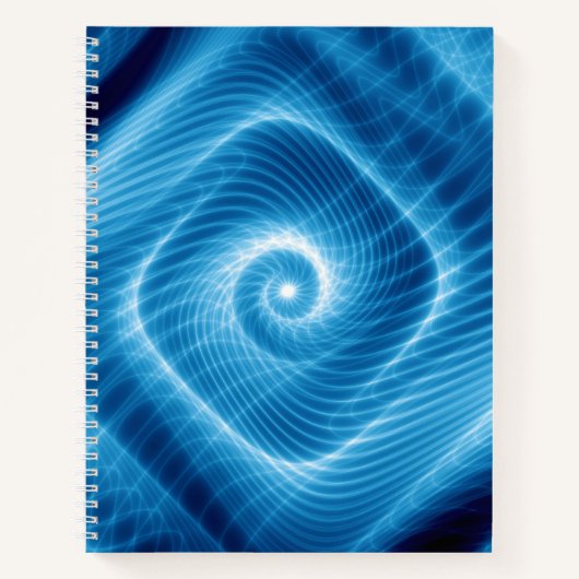 Blauwe kosmische spiraalnevel notitieboek (Voorkant)