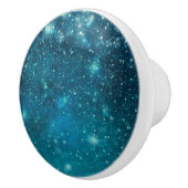 Blauwe Kosmische Sterrenhemel Keramische Knop (Rechts)