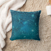 Blauwe Kosmische Sterrenhemel Kussen (Deken)