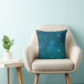 Blauwe Kosmische Sterrenhemel Kussen (Stoel)