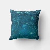 Blauwe Kosmische Sterrenhemel Kussen (Achterkant)