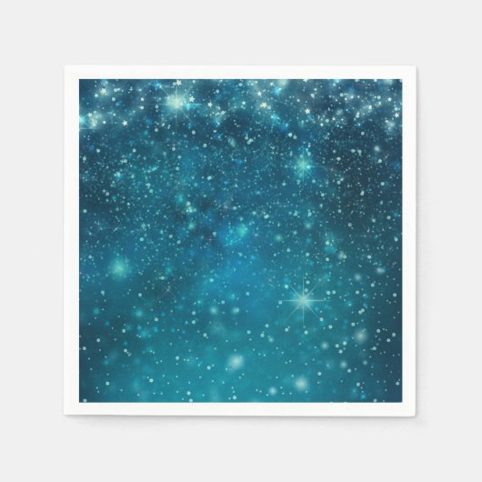 Blauwe Kosmische Sterrenhemel Servet (Voorkant)