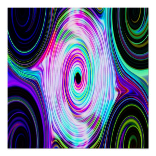 Blauwe kosmische stralen 5-draai perfecte Poster (Voorkant)