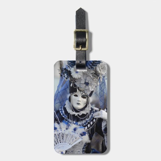 Blauwe kostuum bagagelabel (Voorkant verticaal)