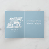 Blauwe kostuum kaart (Binnen)