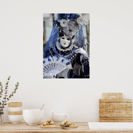 Blauwe kostuum poster (Keuken)