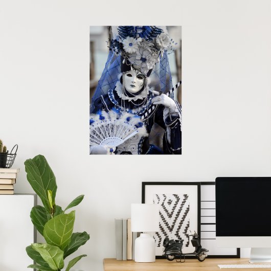 Blauwe kostuum poster (Thuiskantoor)