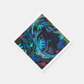 Blauwe koude kerstbos servet (Hoek)