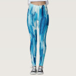 Blauwe koude penseellijnen. Zeekust van de najaar Leggings<br><div class="desc">Leggings van blauwe zeeschildpadden.</div>