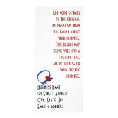 Blauwe kraag, rode hartkat-liefde reclamekaart (Achterkant)