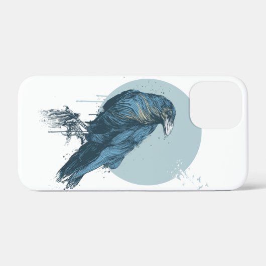 Blauwe kraai nauwelijks in iPod-draagtas Case-Mate iPhone Case (Achterkant (horizontaal))