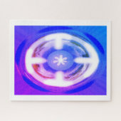 Blauwe kraamkunst legpuzzel (Horizontaal)