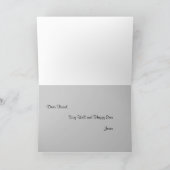 Blauwe kraan feestdagen kaart (Binnen)