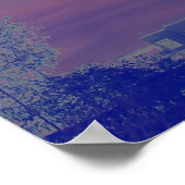 Blauwe kraan poster (Hoek)