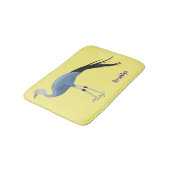 Blauwe kraanvogel cartoon badmat (Gekanteld)