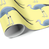 Blauwe kraanvogel cartoon cadeaupapier (Rol Hoek)