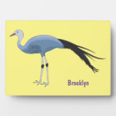 Blauwe kraanvogel cartoon fotoplaat (voorkant)