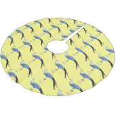 Blauwe kraanvogel cartoon kerstboom rok (Gekanteld)