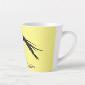 Blauwe kraanvogel cartoon latte mok (Rechts)