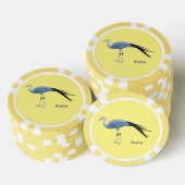 Blauwe kraanvogel cartoon poker chips (Opstapeling)