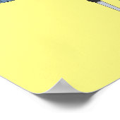 Blauwe kraanvogel cartoon poster (Hoek)