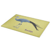 Blauwe kraanvogel cartoon snijplank (Hoek)