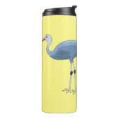 Blauwe kraanvogel cartoon thermosbeker (Gedraaid links)