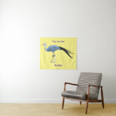 Blauwe kraanvogel cartoon wandkleed (In Situ (horizontaal))