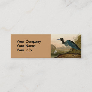 Blauwe Kraanvogel Reiger Audubon Kunst Kust Kunst Mini Visitekaartje