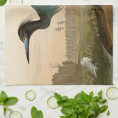Blauwe Kraanvogel Reiger Audubon Kunst Kust Kunst Theedoek (Gevouwen)