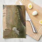 Blauwe Kraanvogel Reiger Audubon Kunst Kust Kunst Theedoek (Quarter Fold)
