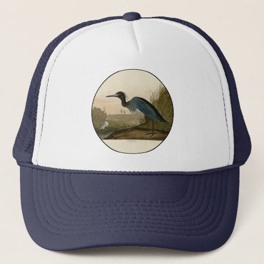 Blauwe Kraanvogel Reiger Audubon Kunst Kust Kunst Trucker Pet (Voorkant)