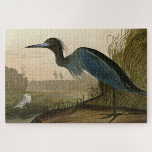 Blauwe Kraanvogel, Reiger, uit Audubon's Birds of  Legpuzzel