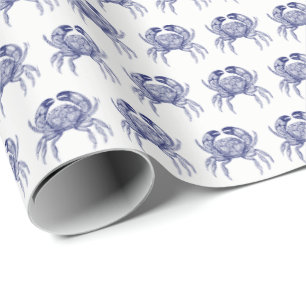 blauwe krab #1 Tekening Cadeaupapier