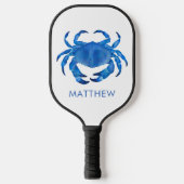 Blauwe Krab aan de Kust Pickleball Paddle (Voorkant)