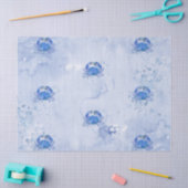 Blauwe Krab Aquarel Tissuepapier (Craft)