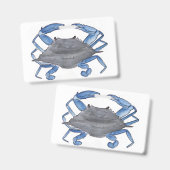 Blauwe krab  badge (Voor- en achterkant)