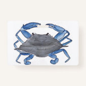 Blauwe krab  badge (Achterkant)