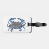 Blauwe krab  bagagelabel (Achterkant horizontaal)