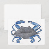 Blauwe krab bedankkaart (Voorkant / Achterkant)