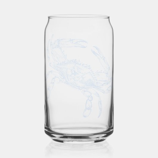  blauwe krab blikvorm glas (Achterkant)